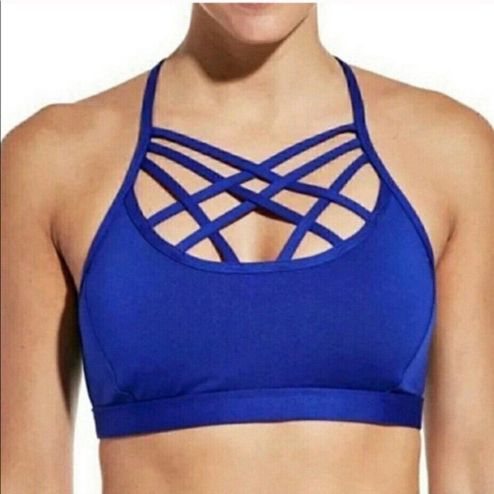 CALIA Carrie Underwood Blue Strappy Sports‎ Bra *BOGO*